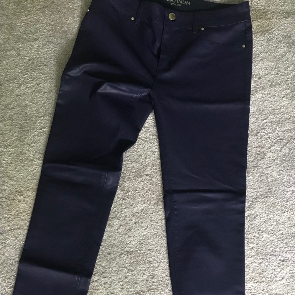 Chico’s platinum skinny jeans
